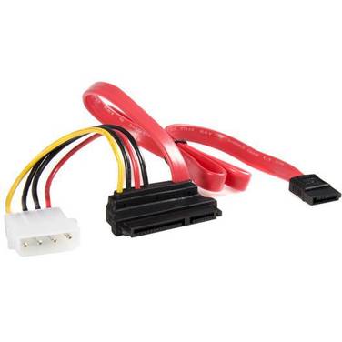 45cm StarTech Upward Right Angle SATA Cable with LP4 Adapter