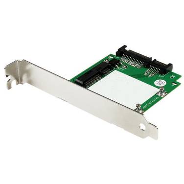 StarTech SATA to mSATA SSD Adapter w/ Full and Low Profile Brackets SATA to Mini SATA Converter Card