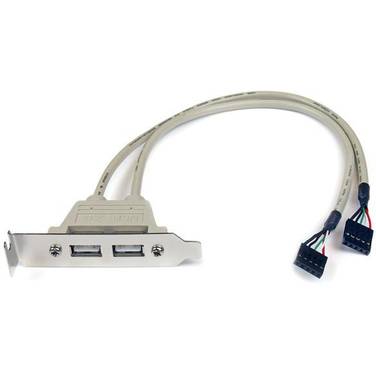 StarTech 2 Port USB A Female Low Profile Slot Plate Adapter