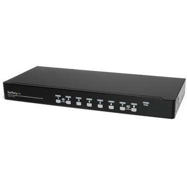 StarTech 8 Port 1U Rackmount USB KVM Switch Kit with OSD and Cables