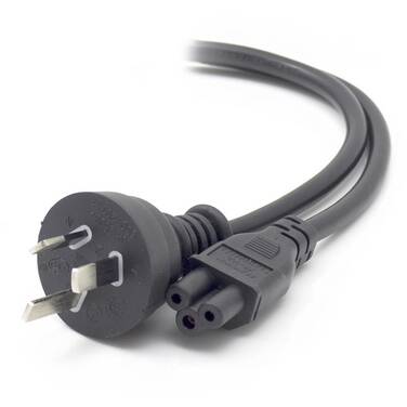 2 Meter ALOGIC Aus 3 Pin Wall to IEC C5 Male to Female Clover Notebook Power Cable