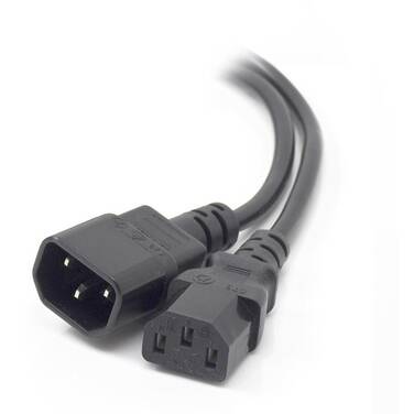 ALOGIC 2m IEC C13 to IEC C14 Computer Power Extension Cord Male to Female Black
