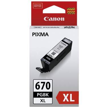 Canon PGI-670XLBK Hi-Yield Pigment Black Inkjet Cartridge