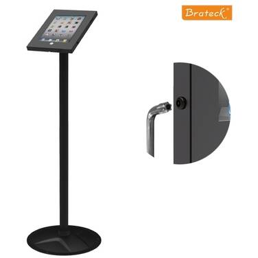 Brateck Anti-Theft Secure Enclosure Floor Stand for iPad Black