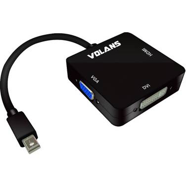 Volans VL-MDPHDV Mini DisplayPort to Female HDMI DVI VGA Adapter