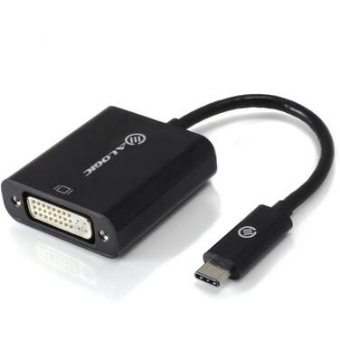 15cm ALOGIC USBC to DVI Adapter Black