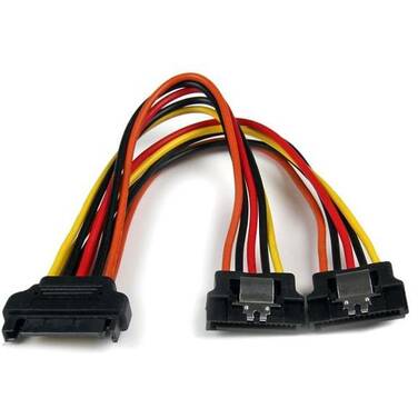 StarTech 6in Latching SATA Power Y Splitter Cable Adapter - M/F