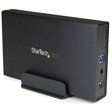StarTech 3.5in Black USB 3.0 External SATA III Hard Drive Enclosure with UASP for SATA 6 Gbps Portable External HDD