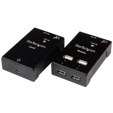 StarTech 4-Port USB 2.0-Over-Cat5-or-Cat6 Extender - 165ft (50m)