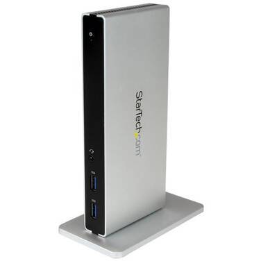 StarTech DVI Dual-Monitor Docking Station for Laptops - HDMI and VGA Adapters - USB 3.0