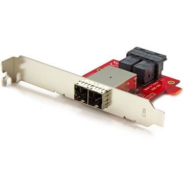 StarTech Mini-SAS Adapter - Dual SFF-8643 to SFF-8644 - with Full and Low-Profile Brackets - 12Gbps