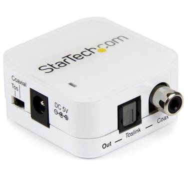 StarTech Two Way Digital Coax to Toslink Optical Audio Converter Repeater