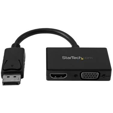 StarTech Travel A/V Adapter: 2-in-1 DisplayPort to HDMI or VGA