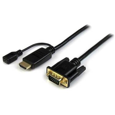 3 Metre StarTech HDMI to VGA Active Converter Cable - HDMI to VGA Adapter - 1920x1200 or 1080p