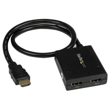 StarTech 4K HDMI 2-Port Video Splitter 1x2 HDMI Splitter Powered by USB or Power Adapter 4K 30Hz