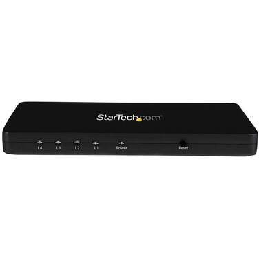 StarTech 4K HDMI 4-Port Video Splitter 1x4 HDMI Splitter w/ Solid Aluminum Housing 4K 30Hz