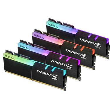 32GB DDR4 (4x8G) G.Skill F4-2400C15Q-32GTZR 2400Mhz Trident Z RGB RAM Kit