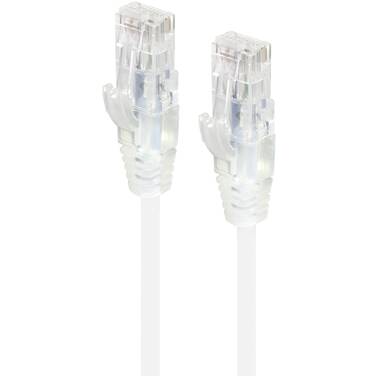 3 Metre ALOGIC White Ultra Slim Cat6 Network Cable UTP 28AWG - Series Alpha