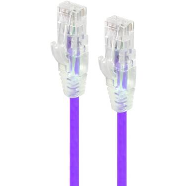 30cm ALOGIC Purple Ultra Slim Cat6 Network Cable UTP 28AWG - Series Alpha