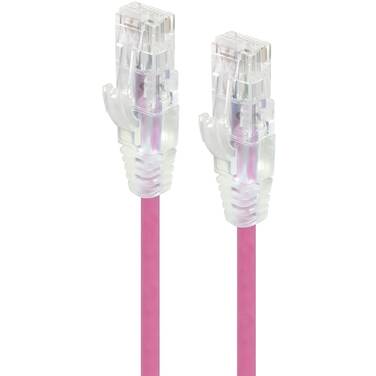 30cm ALOGIC Pink Ultra Slim Cat6 Network Cable UTP 28AWG - Series Alpha