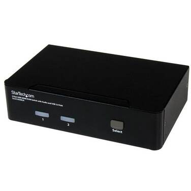 StarTech 2 Port USB HDMI KVM Switch with Audio and USB 2.0 Hub