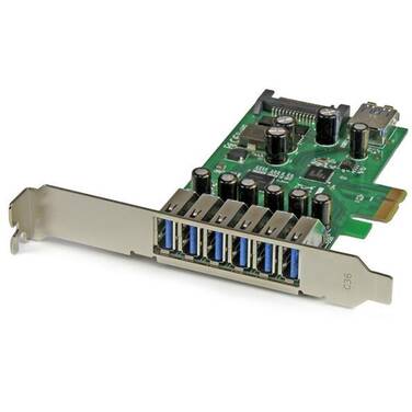 StarTech 7-Port PCI Express USB 3.0 Card - Standard and Low-Profile Design