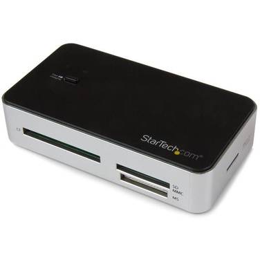 StarTech USB 3.0 Multi Media Flash Memory Card Reader with 2-Port USB 3.0 Hub & USB Fast Charge Port