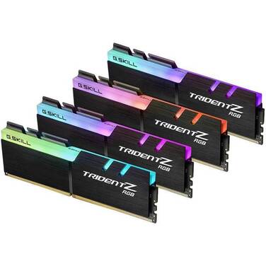 32GB DDR4 G.Skill (4x8G) 3200Mhz Trident Z Ram Kit PN F4-3200C16Q-32GTZR