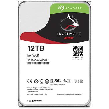 12TB Seagate 3.5 7200rpm SATA Ironwolf HDD PN ST12000VN0007