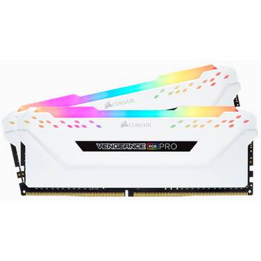 16GB DDR4 Corsair (2x8GB) CMW16GX4M2C3000C15W 3000MHz Vengeance RGB Pro Ram Kit WHITE