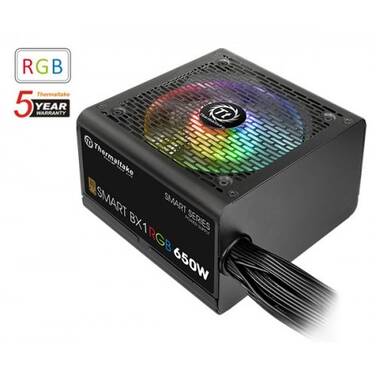 650 Watt Thermaltake Smart BX1 RGB 80 Plus Bronze Non Modular Power Supply