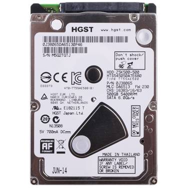 500GB Hitachi 2.5 5400rpm Travelstar Z5K500 SATA 6Gb/s HDD 0J38065