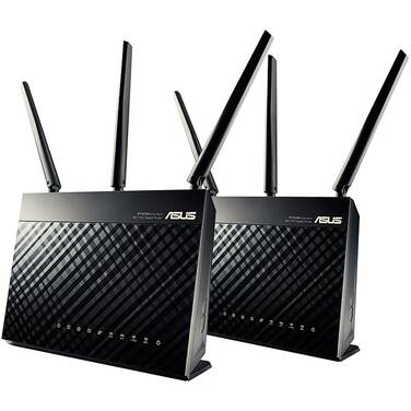 2 Pack ASUS RT-AC68U AiMesh Dual Band Wireless-AC1900 Mesh System