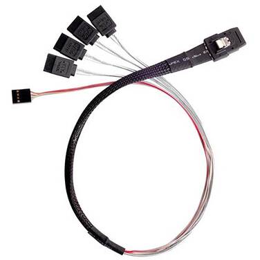 SilverStone CPS03 50cm Mini SFF-8087 to SAS/SATA With Sideband Cable