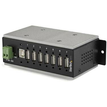 StarTech 7-Port Industrial USB 2.0 Hub with ESD Protection & 350W Surge Protection