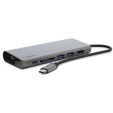 Belkin 4 Port USB-C USB-C Multimedia Hub 60W Pass Through
