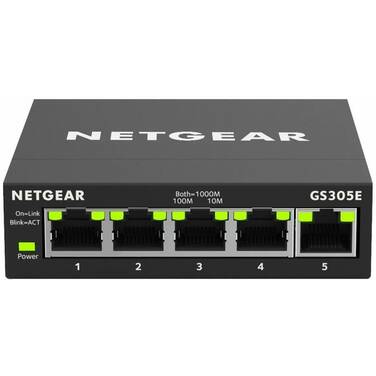 5 Port Netgear GS305E-100AUS Gigabit Ethernet Smart Managed Network Switch