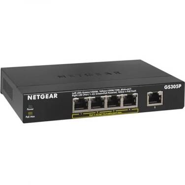 5 Port Netgear GS305P-300AUS Gigabit Ethernet PoE Network Switch