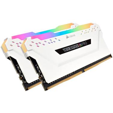 16GB DDR4 Corsair (2x8GB) CMW16GX4M2C3200C16W 3200MHz Vengeance RGB Pro White RAM