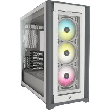 Corsair E-ATX iCUE 5000X RGB TG WHITE Case CC-9011213-WW