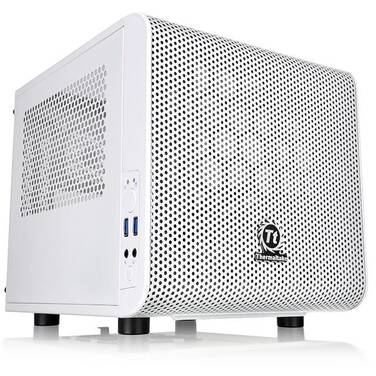 Thermaltake Mini-ITX Core V1 SNOW Edition Case CA-1B8-00S6WN-01, *Eligible for eGift Card up to $50