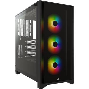 Corsair E-ATX Carbide Series 4000X Mid-Tower RGB TG Case CC-9011204-WW BLACK