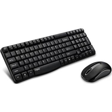 Rapoo X1800S 2.4GHz Wireless Optical Keyboard Mouse Combo X1800S-Black