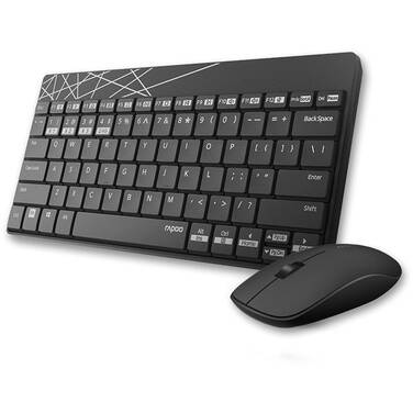 Rapoo 8000M Compact Wireless Multi-mode Keyboard and Mouse Combo 8000M