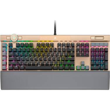Corsair Wired K100 RGB Optical Mechanical Gaming Keyboard Midnight Gold CH-912A21A-NA