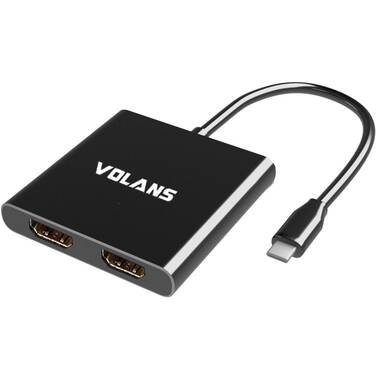 Volans VL-UC2H USB-C to Dual HDMI 4K Adapter - OPEN STOCK - CLEARANCE 