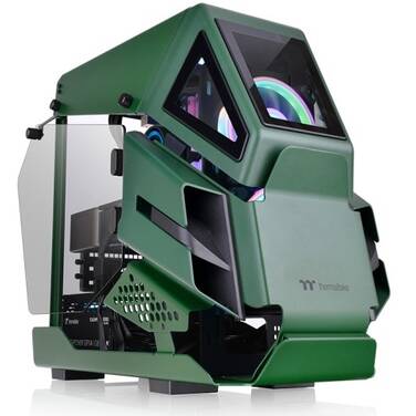 Thermaltake MicroATX AH T200 Case Green CA-1R4-00SCWN-00
