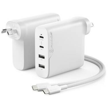 ALOGIC Rapid Power 4 Port 100WCompact USB-C Charger WCG4X100-ANZ