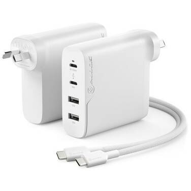 ALOGIC Rapid Power 4 Port 100W Compact GaN USB-C Charger WCG4X100-ANZ