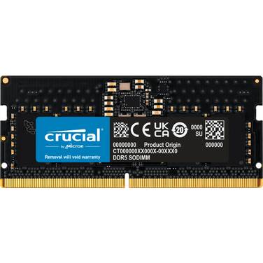 8GB SODIMM UNRANKED DDR5 4800MHz Crucial RAM for Notebooks CT8G48C40S5
